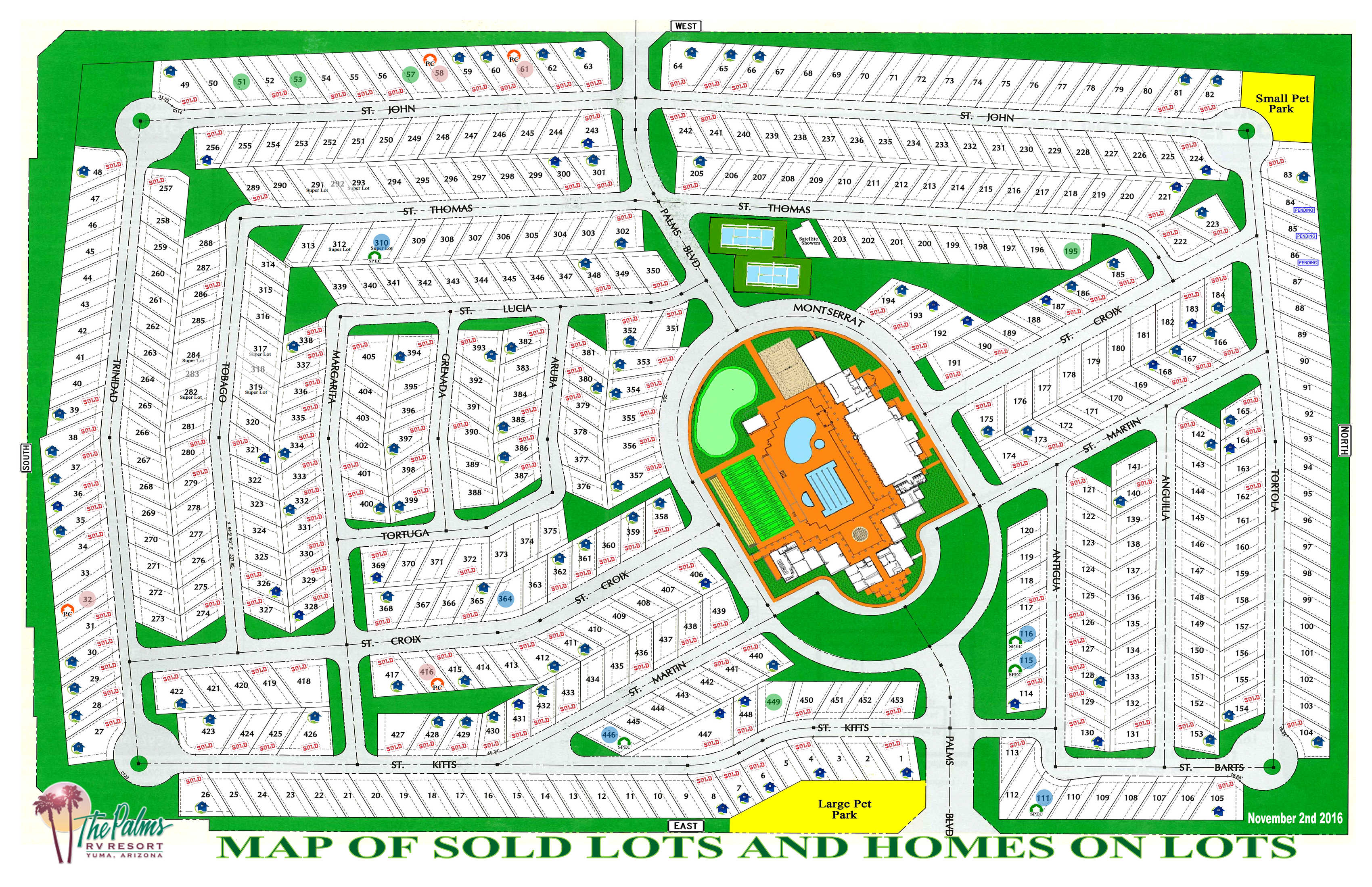 Resort Map The Palms RV Resort