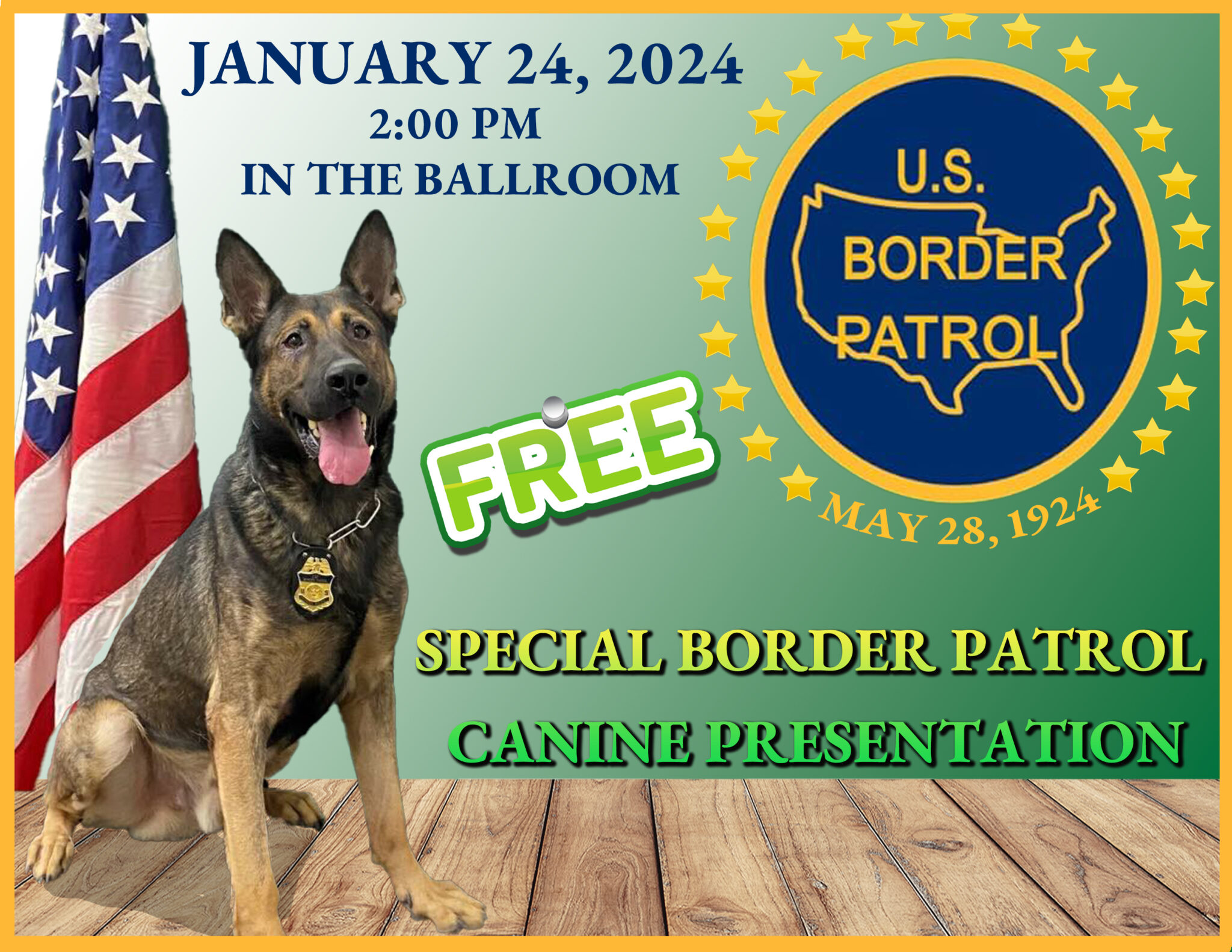 Border Patrol Canine Presentation The Palms RV Resort