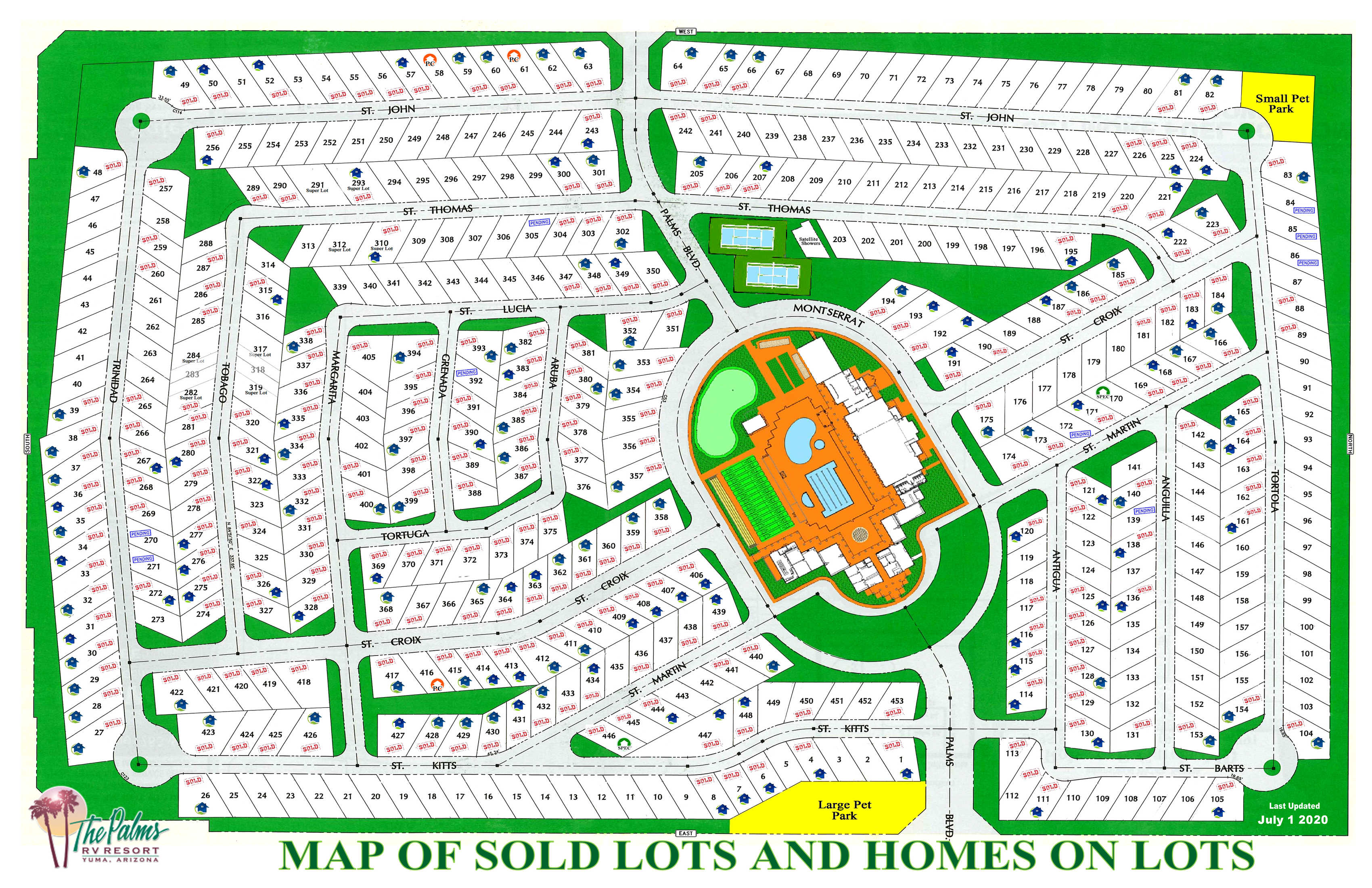 Resort Map » The Palms RV Resort