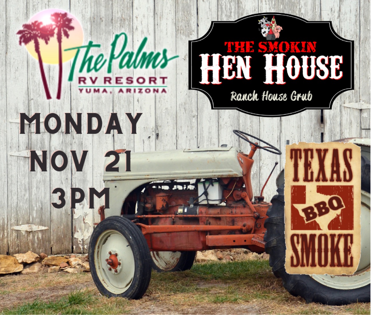 Food Truck The Smokin Hen House » The Palms RV Resort